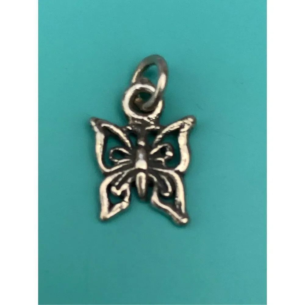 .925 Butterfly Sterling Silver Jewelry Charm #garden